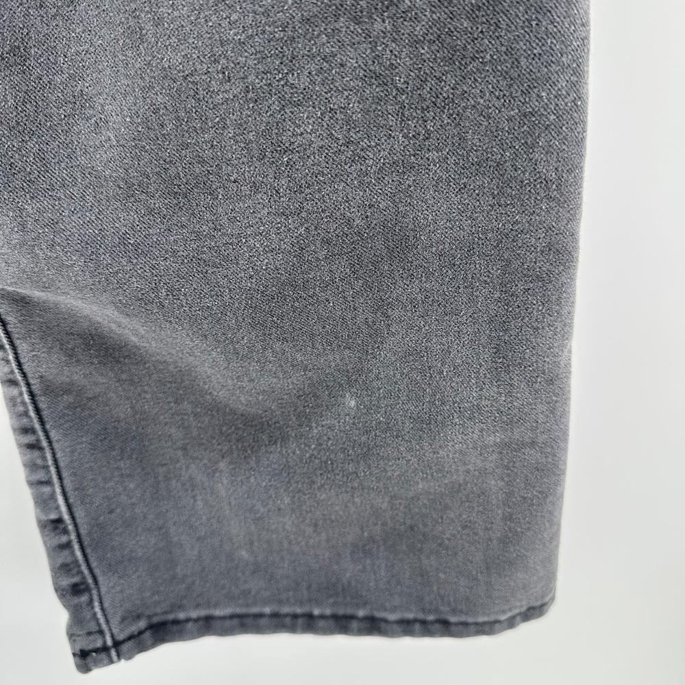 Old Navy Baggy Wide Leg Jeans‎ Girls 10 Black Denim High Rise Built-In Tough - Picture 5 of 12